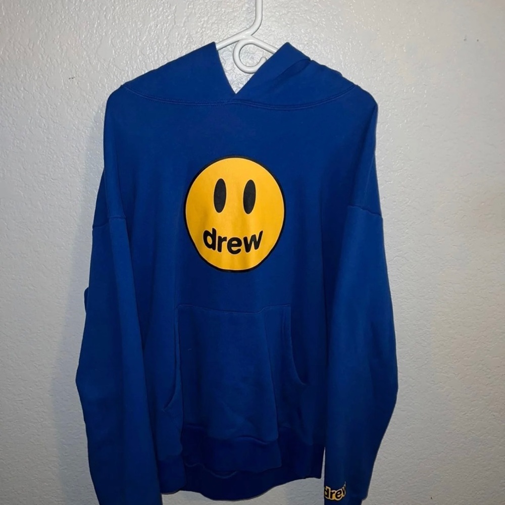 Drew house blue hoodie.